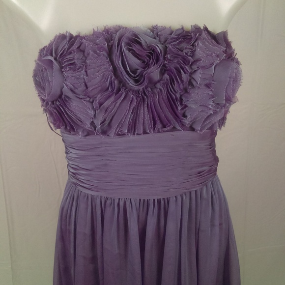 New Dave & Johnny Size 8 Chiffon Purple Gown Dress - Picture 3 of 7